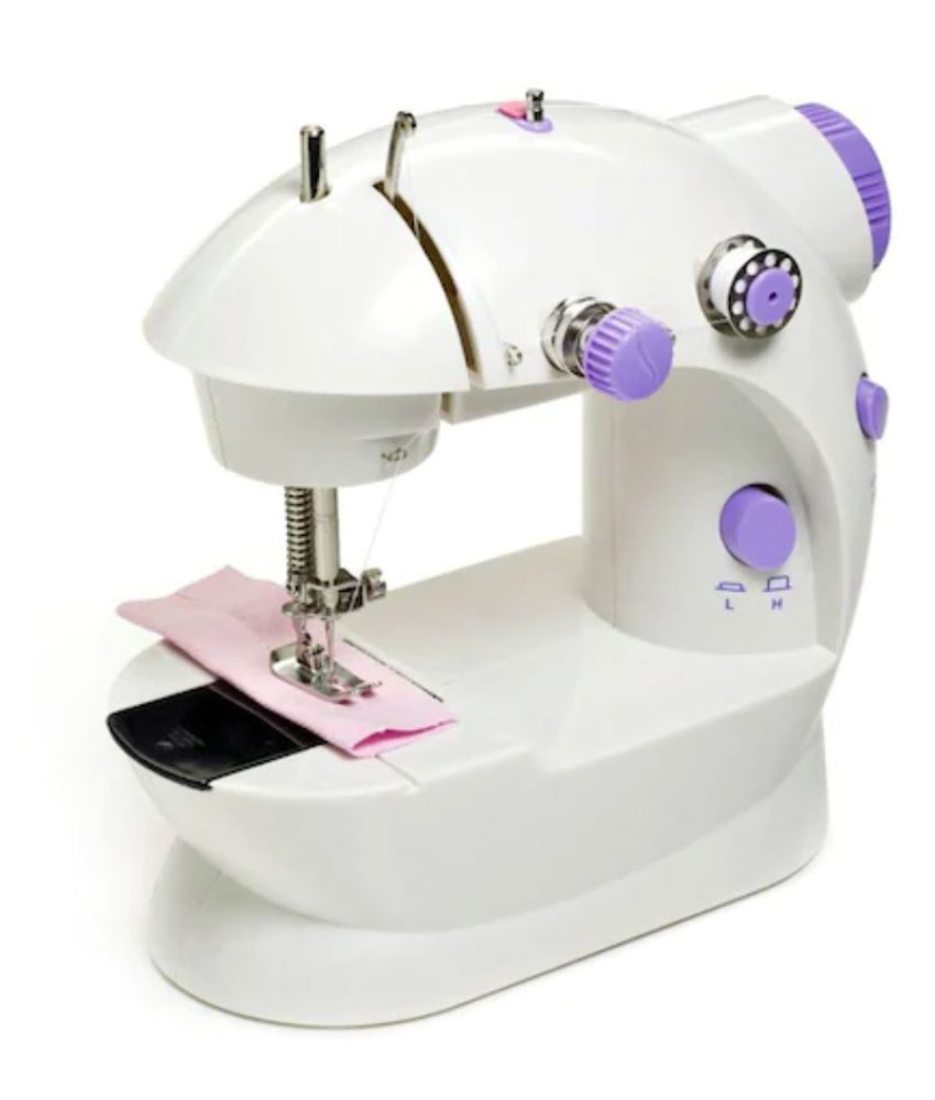 Masina de cusut, Mini Sewing portabila, 4 In 1, Alba
