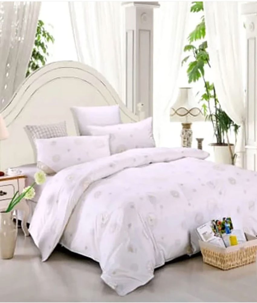 Pachet Luxury: Pilota puf de gasca, 200x230cm + 2 Perne puf de gasca, husa bumbac 100%, calitatea I