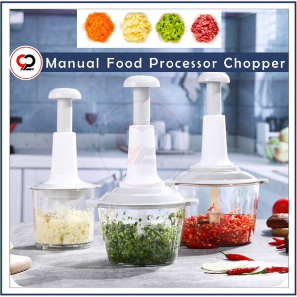 Procesator alimente, chopper, multifunctional, capacitate 2l, lame inox, sistem push