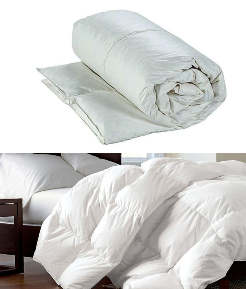 Pilota din puf de gasca 200x230 cm, umplutura puf 80%, calitatea I, tesatura din bumbac 100%