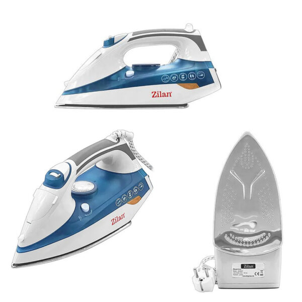 Fier de calcat cu aburi, talpa inox ZILAN ZLN-8434, 2200W, Sistem pulverizare spray, Functie anticalcar, Functie autocuratare