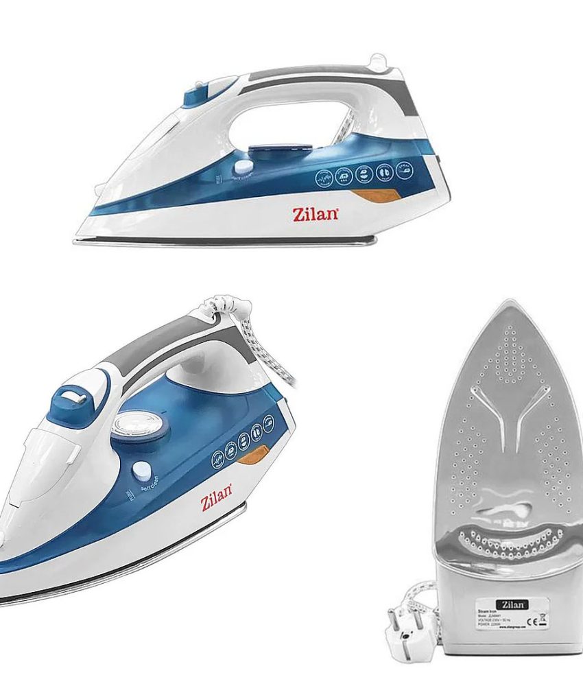Fier de calcat cu aburi, talpa inox ZILAN ZLN-8434, 2200W, Sistem pulverizare spray, Functie anticalcar, Functie autocuratare