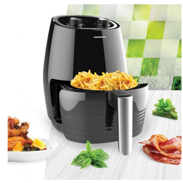 Friteuza cu aer cald HEINNER HAF-1250BK 3,6L, termostat reglabil, temporizator! Gateste sanatos si rapid, fara ulei!