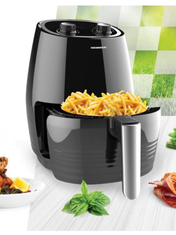 Friteuza cu aer cald HEINNER HAF-1250BK 3,6L, termostat reglabil, temporizator! Gateste sanatos si rapid, fara ulei!