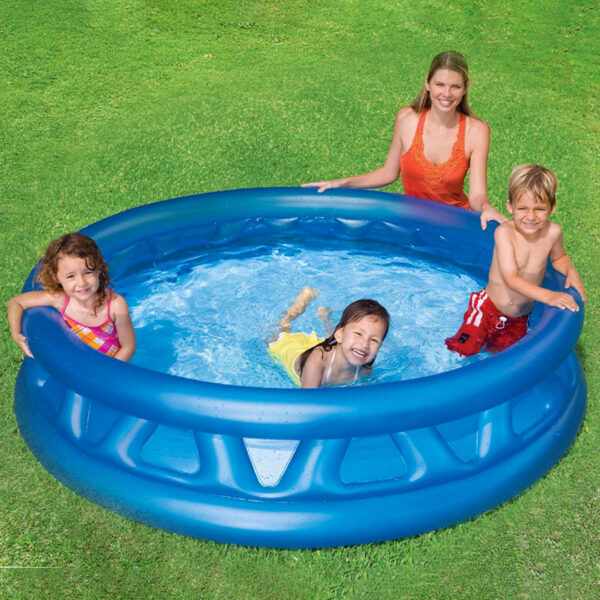 Piscina pentru copii Intex, 450l, 188 x 46 cm, 2 inele gonflabile, albastru
