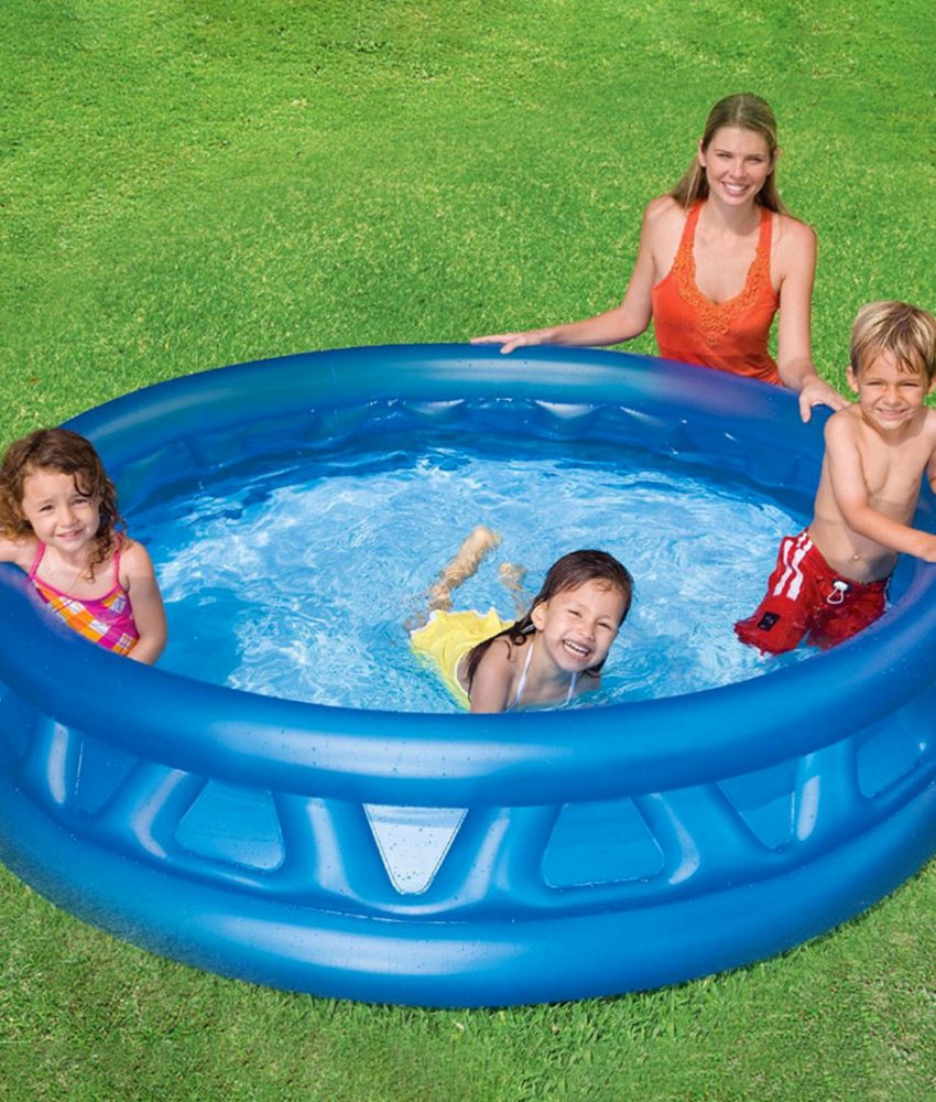 Piscina pentru copii Intex, 450l, 188 x 46 cm, 2 inele gonflabile, albastru