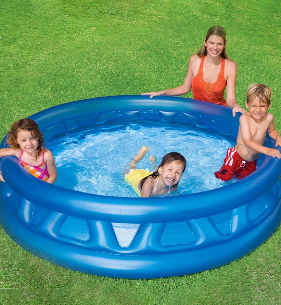 Piscina pentru copii Intex, 450l, 188 x 46 cm, 2 inele gonflabile, albastru