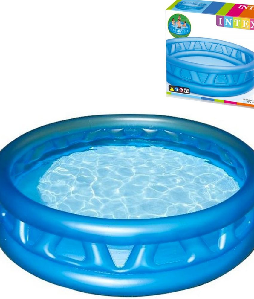 Piscina pentru copii Intex, 450l, 188 x 46 cm, 2 inele gonflabile, albastru