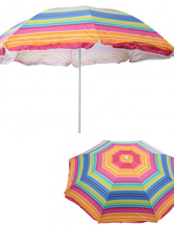 Umbrela de plaja, diametru 160cm, multicolor