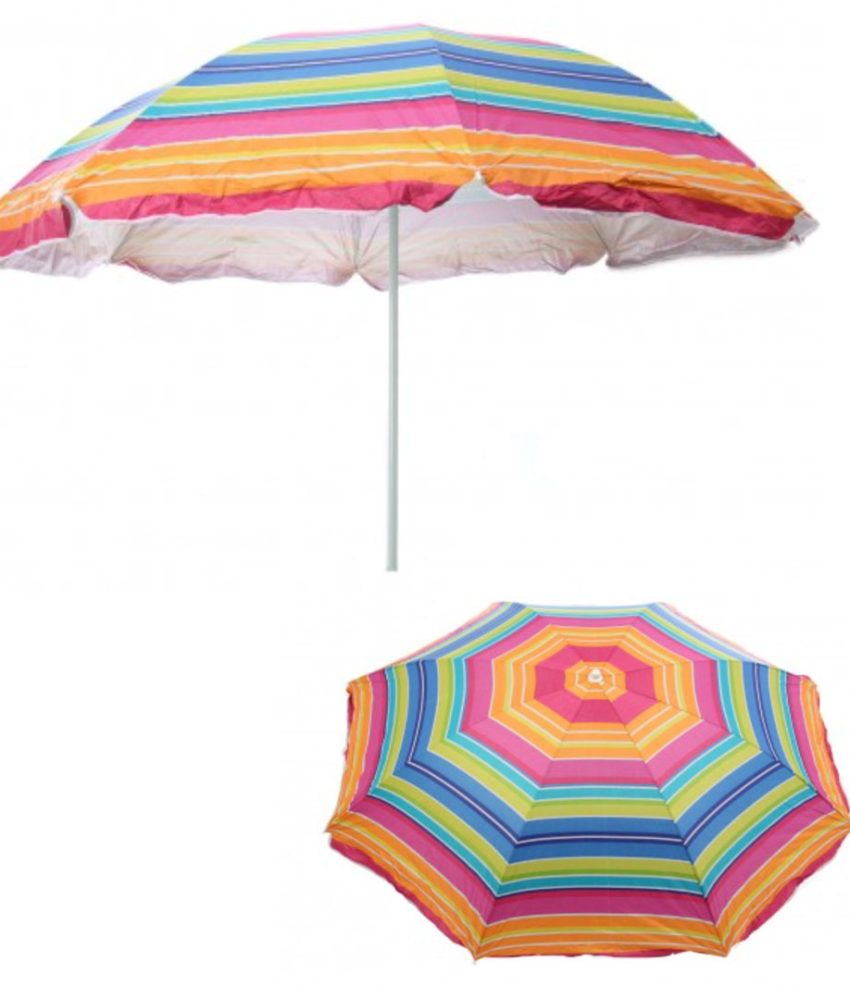 Umbrela de plaja, diametru 160cm, multicolor