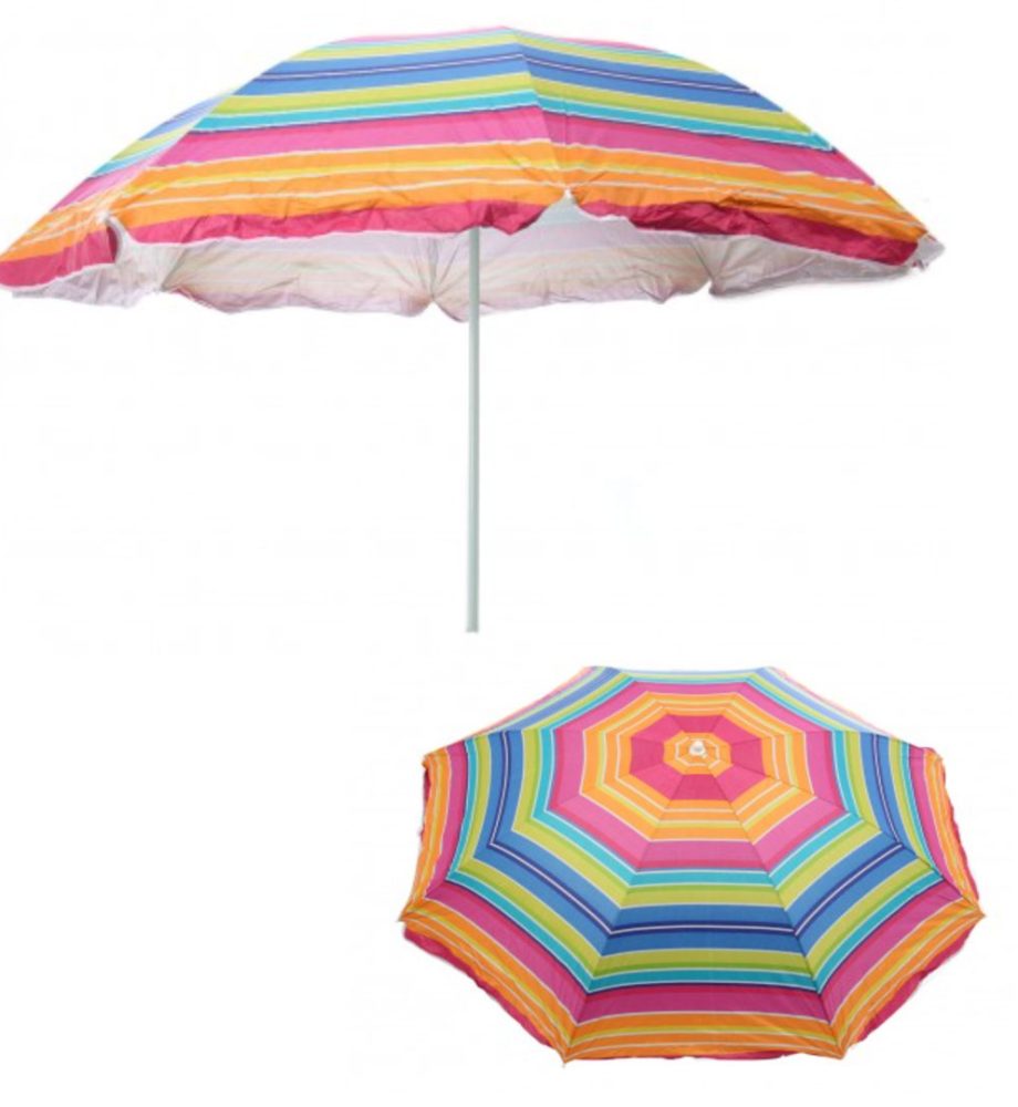 Umbrela de plaja, diametru 160cm, multicolor