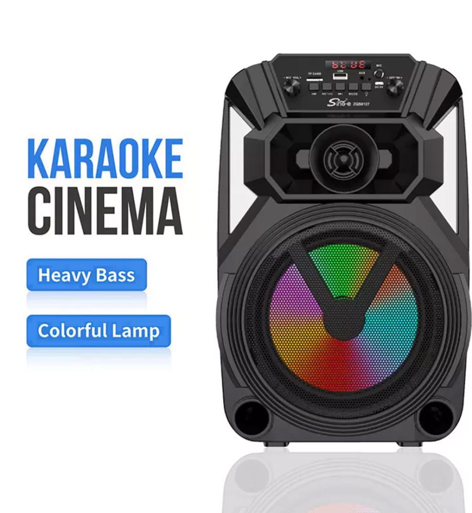 Boxa Bluetooth activa, portabila, ZQS 8127, microfon inclus, telecomanda, Bluetooth, AUX, Radio Fm, USB