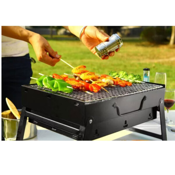 Gratar de gradina, barbeque, portabil, pliabil, tip valiza, grill detasabil