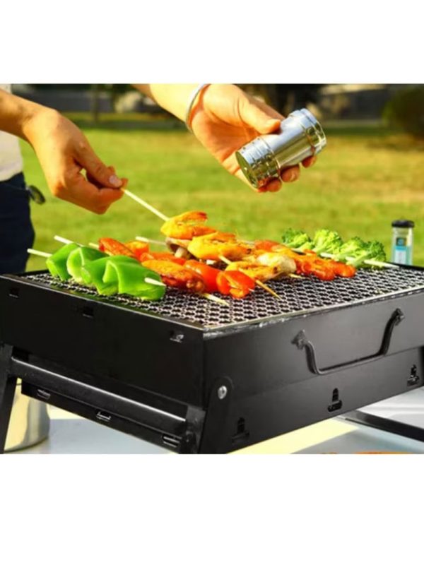 Gratar de gradina, barbeque, portabil, pliabil, tip valiza, grill detasabil
