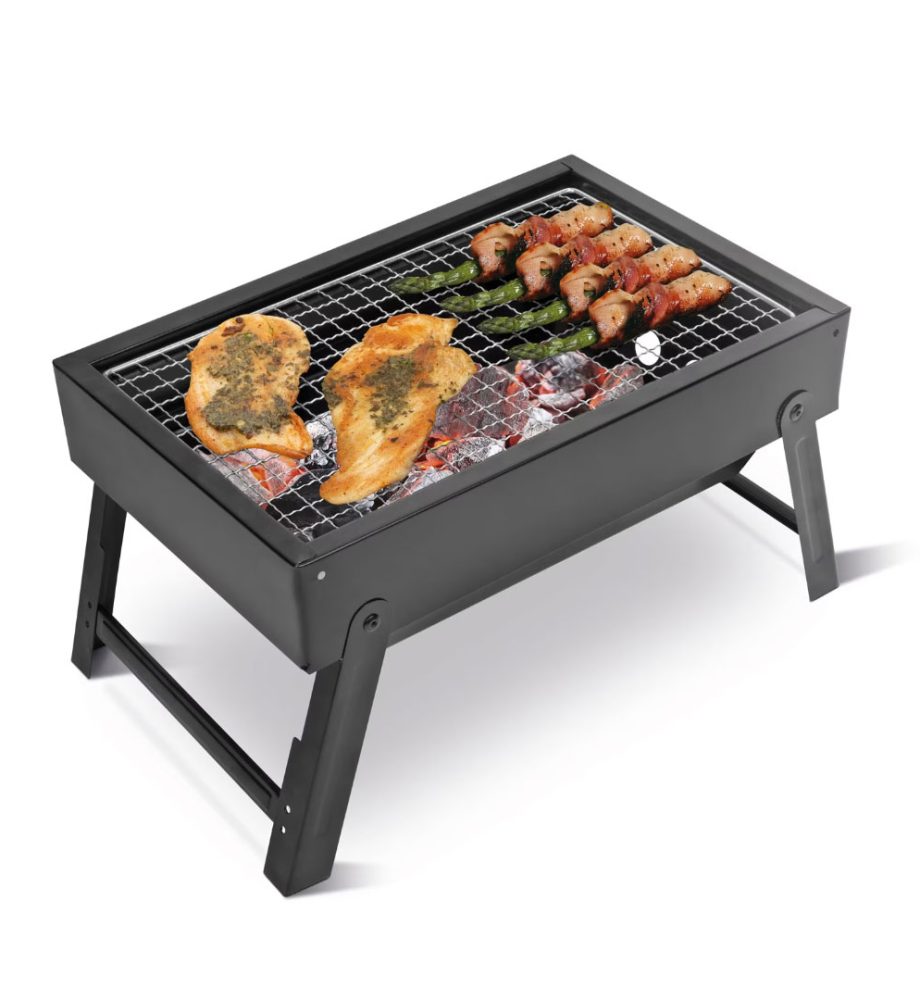 Gratar de gradina, barbeque, portabil, pliabil, tip valiza, grill detasabil