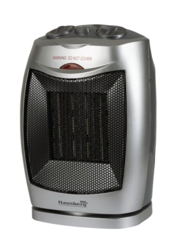 Radiator ceramic Hausberg HB 8300, 1500 W, Element de incalzire din ceramica, functie oscilatie