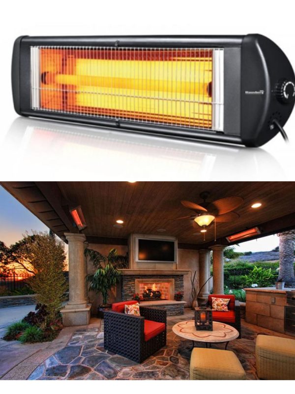 Radiator infrarosu Hausberg HB-8550, 2500 W, Clasa de protectie: IP20, termostat reglabil, de perete, corp din metal