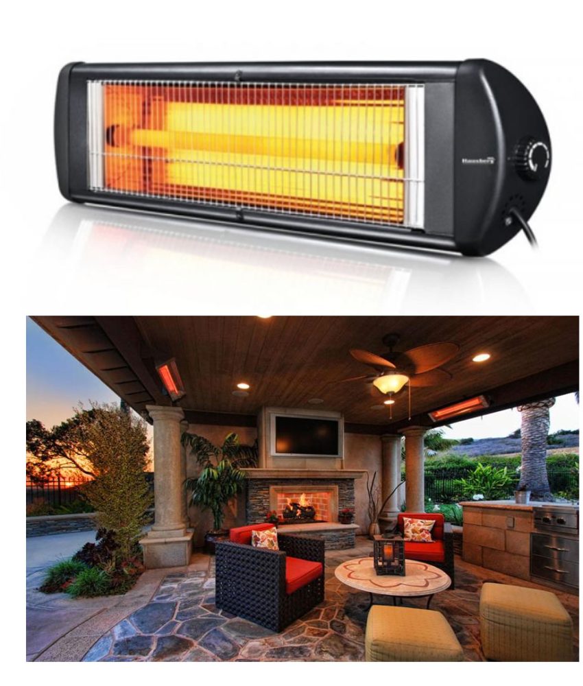 Radiator infrarosu Hausberg HB-8550, 2500 W, Clasa de protectie: IP20, termostat reglabil, de perete, corp din metal