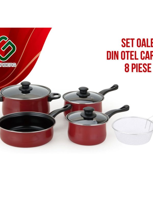 Set Oale din Otel Carbon 8 Piese Grunberg GR2460, Rosu
