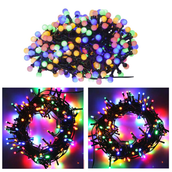 Instalatie luminoasa pentru interior/exterior cu LED 100 becuri, multicolor