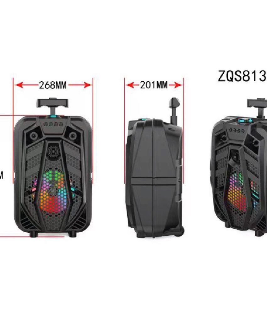 Boxa Portabila Tip Troler, 100W PMPO ZQS-8133/8136 cu Microfon, Bluetooth, Fm, Usb, Sd, Aux, Negru