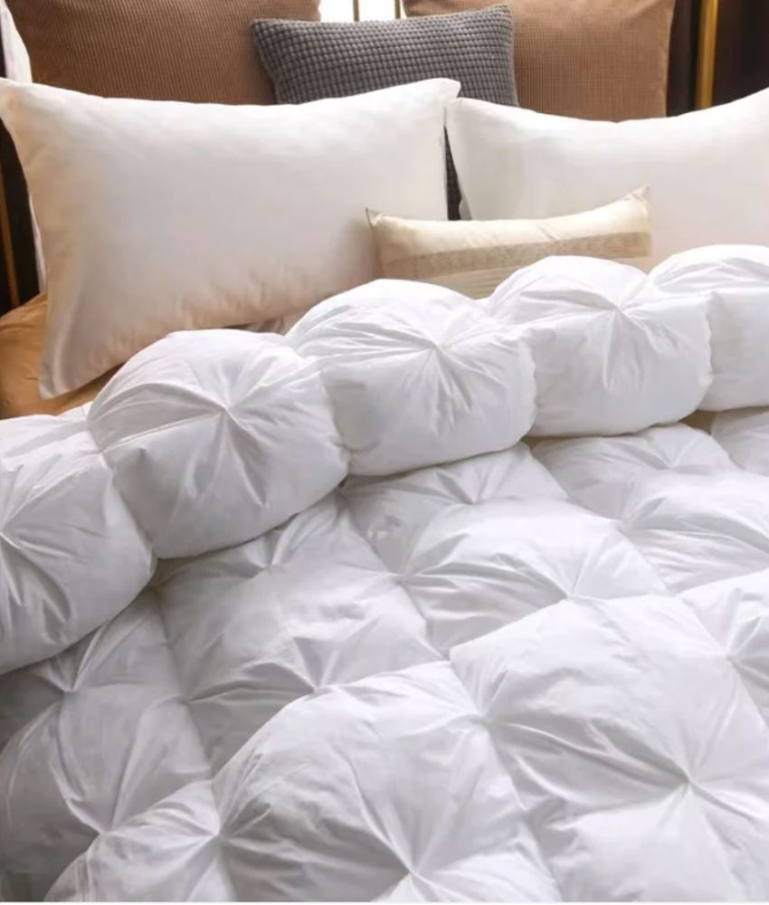 Pilota Luxury 100% puf de gasca, Ralex Pucioasa, calitatea I, casetata, 200x230cm, tesatura bumbac 100%