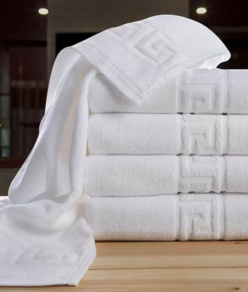 Prosoape Set 5 buc, tip hotelier, fir dublu, 90x50cm, 550g, model grecesc, albe sau colorate + Cadou patura pufoasa fleece, diferite culori