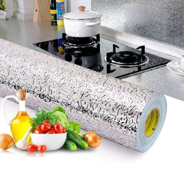 Autocolant universal model aluminiu, Elastix, pentru mobila, blat bucatarie, faianta, sertare, 3mx60cm sau 10mx60cm