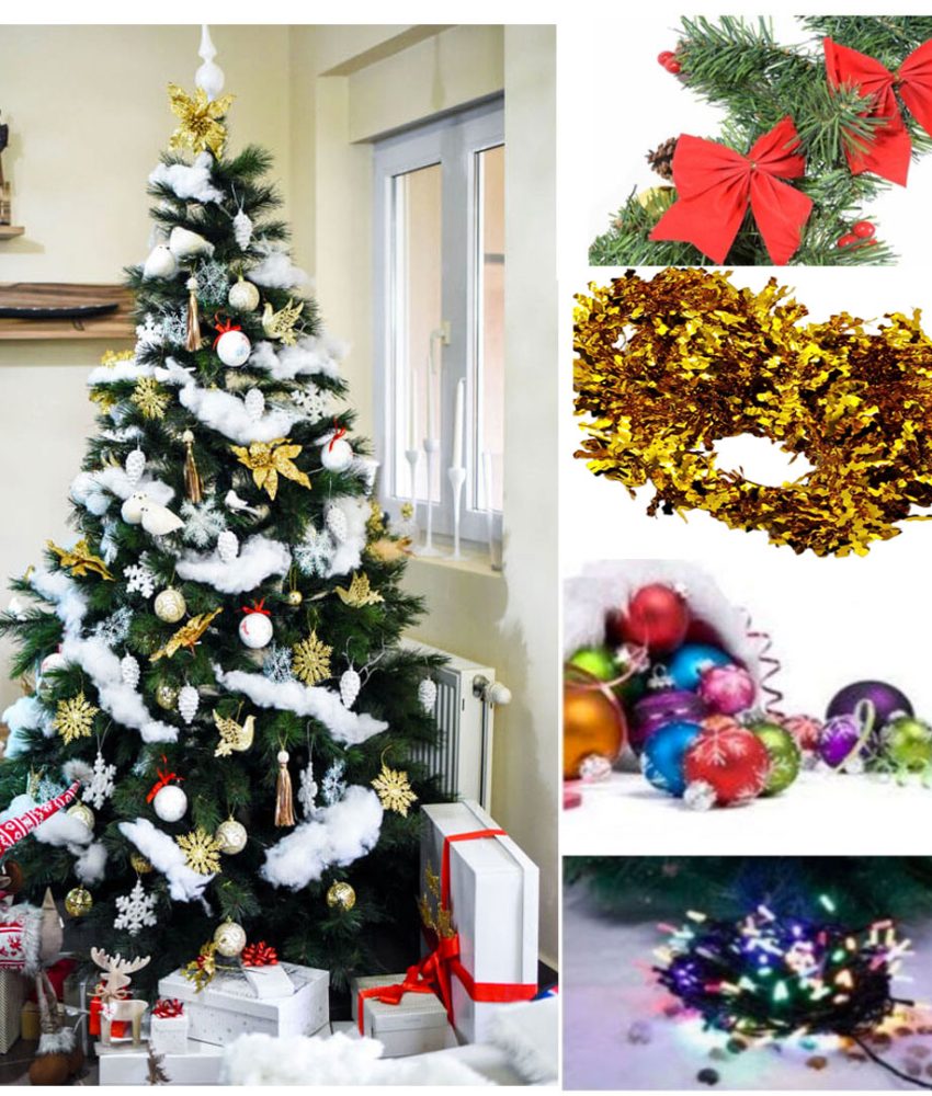 Brad Artificial 1,8 m, Impodobit Cu Beteala, Varf, 12 Globuri, Fundite + Suport  + Cadou ghirlanda Brad Artificial cu aspect natural 2,7m