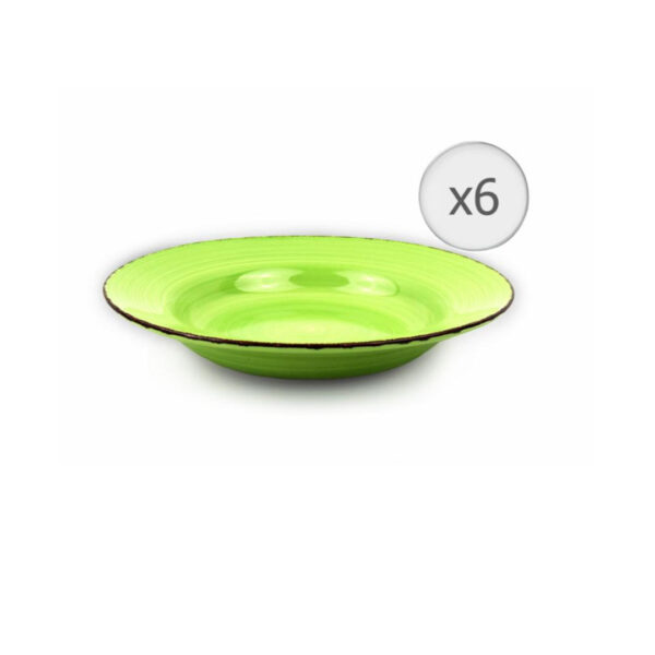 Set 6 Farfurii adanci, pentru paste, Ceramica, 22cm