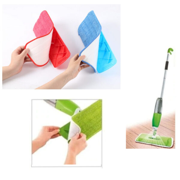 Rezerva mop Vanora Home Super Easy Spray, Set 2 buc, 40 x 14 cm, microfibra
