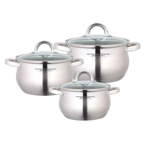 Set de gatit Mercury Haus MC-7047, 6 piese, 5 straturi, otel inoxidabil de inalta calitate 18/10