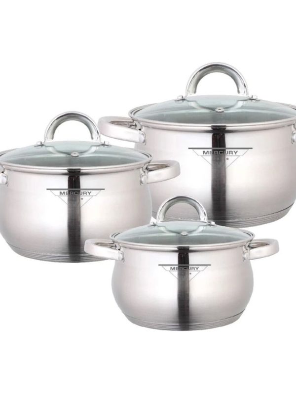 Set de gatit Mercury Haus MC-7047, 6 piese, 5 straturi, otel inoxidabil de inalta calitate 18/10
