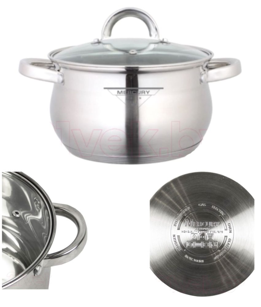 Set de gatit Mercury Haus MC-7047, 6 piese, 5 straturi, otel inoxidabil de inalta calitate 18/10