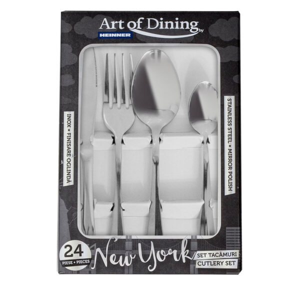Set tacamuri inox 24 piese, New York Art of Dinning, Heinner