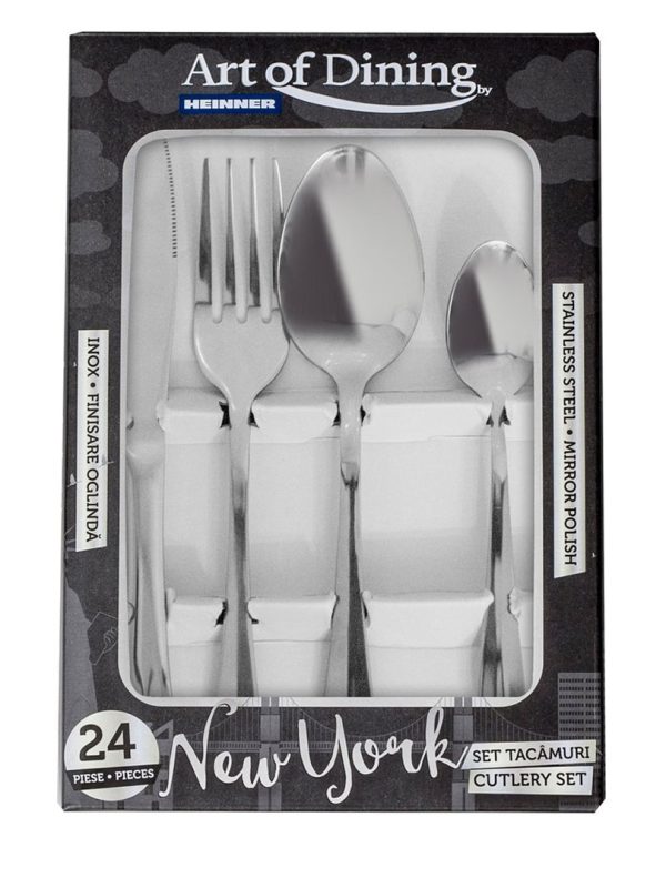 Set tacamuri inox 24 piese, New York Art of Dinning, Heinner