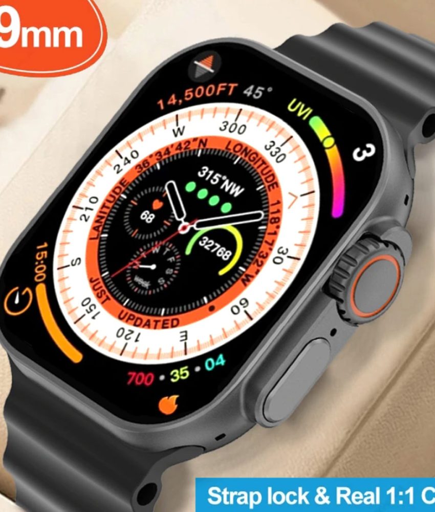 Ceas smart Ultra Series 8, NFC Bărbați/Femei, Apeluri Bluetooth, Brățară fitness, Ecran HD de 2 inchi