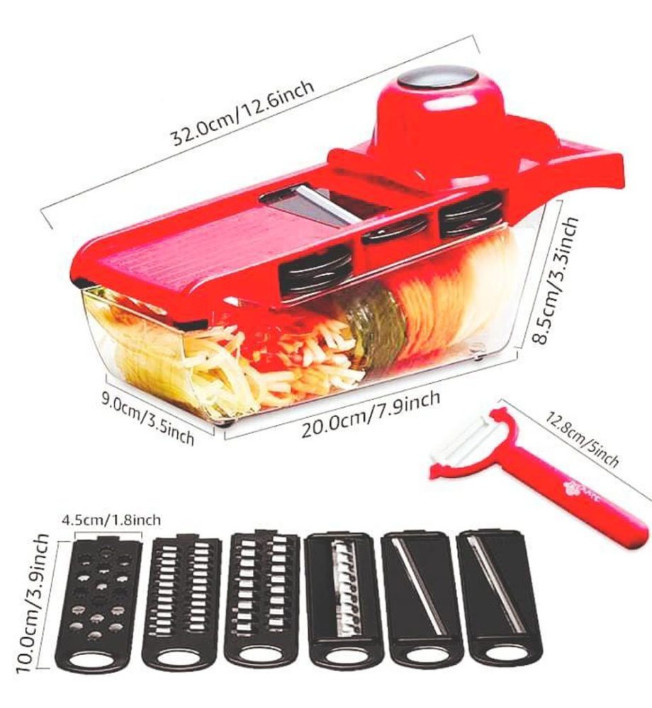 Razatoare 6 in 1 pentru legume Wire Cutter + Set 2 Tigai teflon + Set 10 piese inox cu capace!