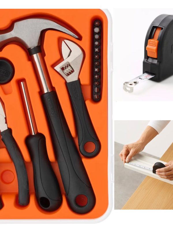 Set unelte, 17 piese + Ruleta 3m