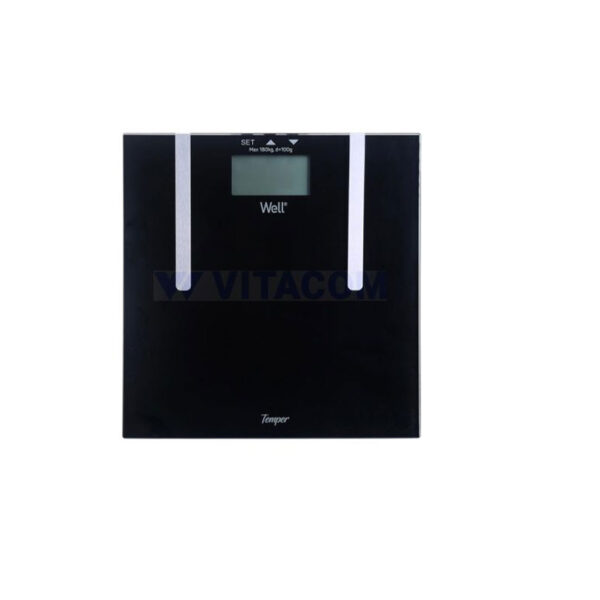Cantar analiza corporala Well Temper, afisaj LCD, negru