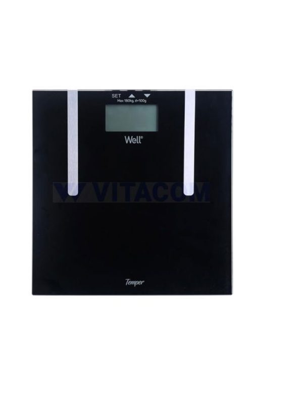 Cantar analiza corporala Well Temper, afisaj LCD, negru