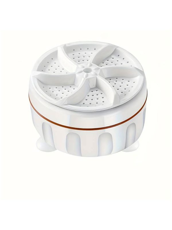 Dispozitiv mini masina de spalat, portabila, pliabila pentru rufe si vesela, ABS, Alb, cu ultrasunete, spalare rapida