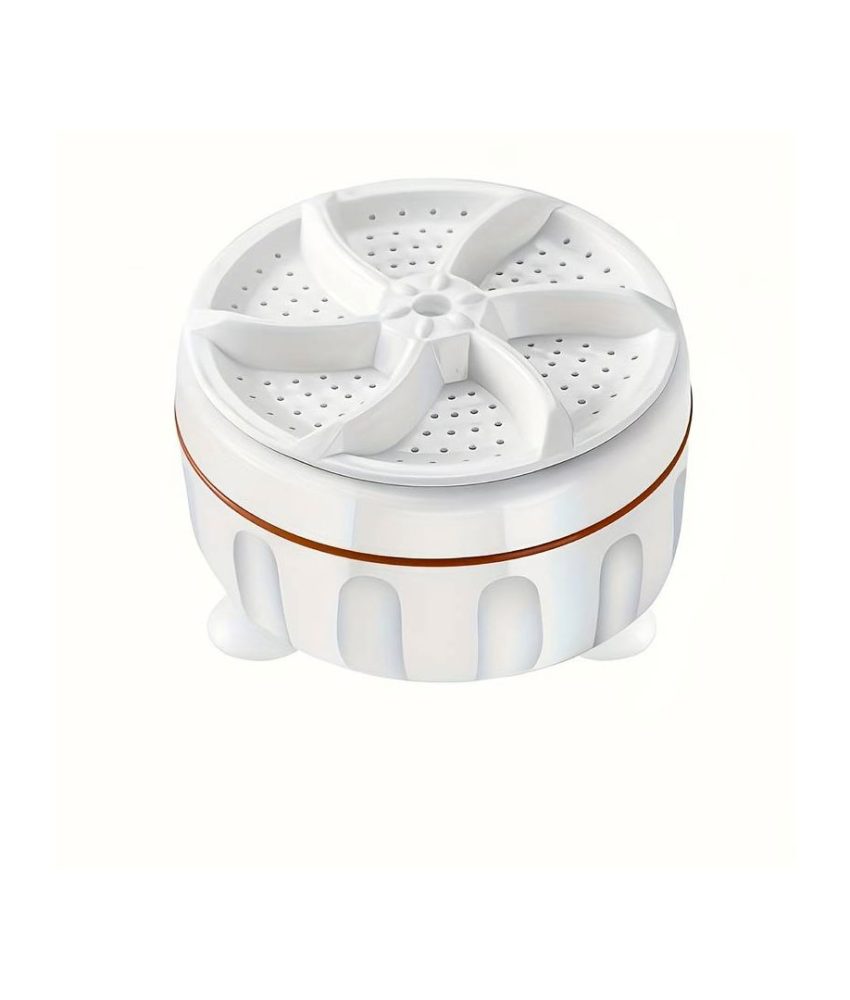 Dispozitiv mini masina de spalat, portabila, pliabila pentru rufe si vesela, ABS, Alb, cu ultrasunete, spalare rapida