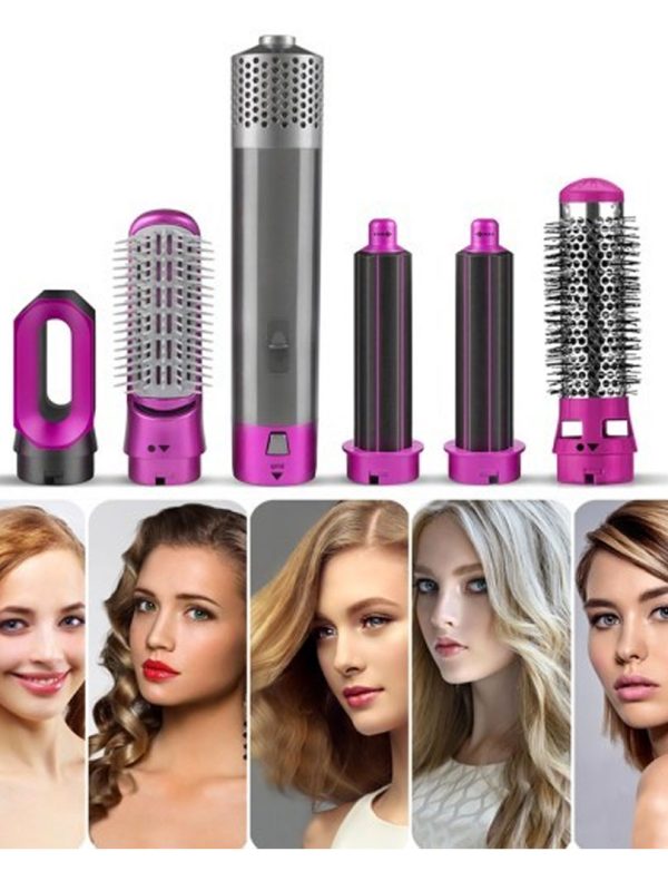 Ondulator Perie de Coafat 5 in 1 Multifunctionala Hot Air Styler, Multiple Accesorii incluse + Cadou coronita catifea