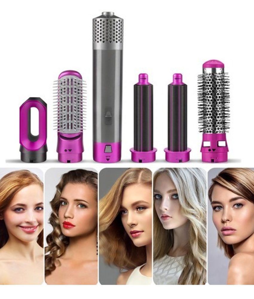 Ondulator Perie de Coafat 5 in 1 Multifunctionala Hot Air Styler, Multiple Accesorii incluse + Cadou coronita catifea