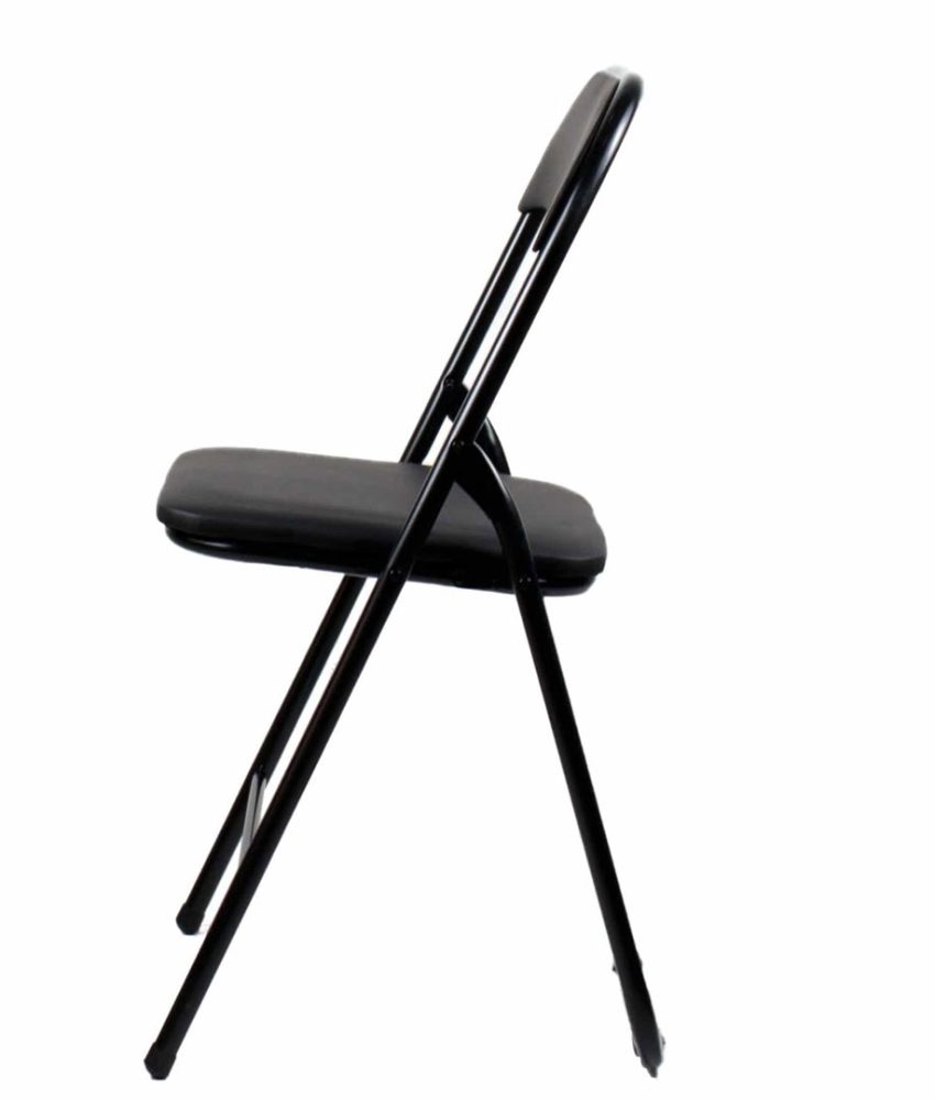 Set 2 scaune pliante pentru gradina sau interior, tapitat negru pliant / DSY 1115