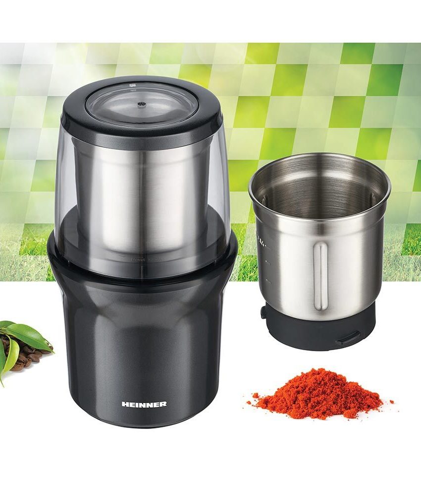 Rasnita electrica Heinner HCG-200DGIX2,rasnire umeda si uscata, 200 W, 70 G, Inox