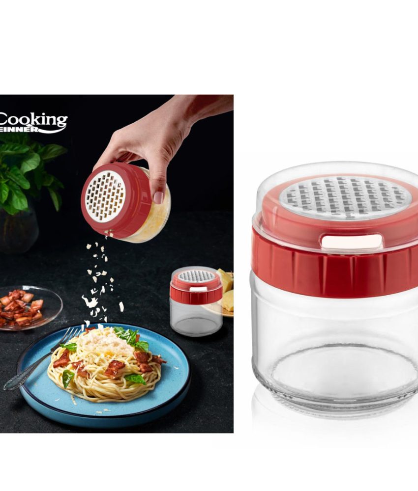 Set De Gatit 10 Piese, Otel Carbon + 3 Forme Prajituri, Baza Detasabila + Cadou Razatoare cu recipient din sticla, 300ml, HEINNER