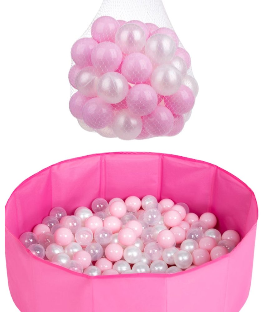 Sac cu 50 de bile colorate, din plastic, pentru copii, diametru 6 cm