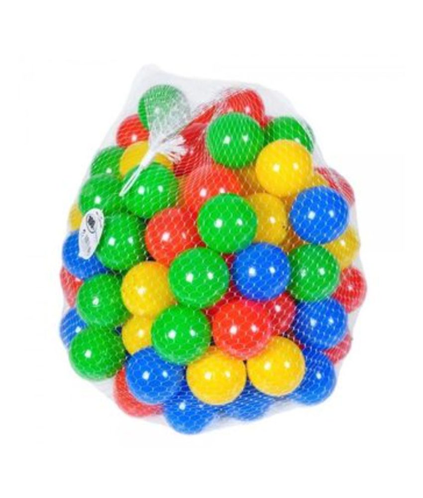 Sac cu 50 de bile colorate, din plastic, pentru copii, diametru 6 cm